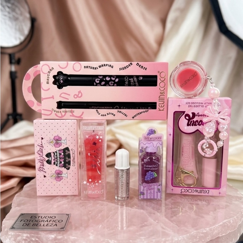 Klumacoco Pink Makeup Gift Set - Cute Pink Beauty Kit